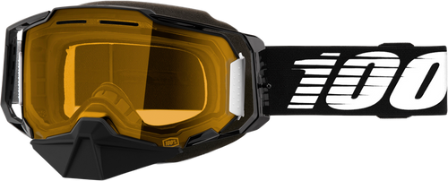 ARMEGA SNOWMOBILE GOGGLE BLACK W/ YLW LENS