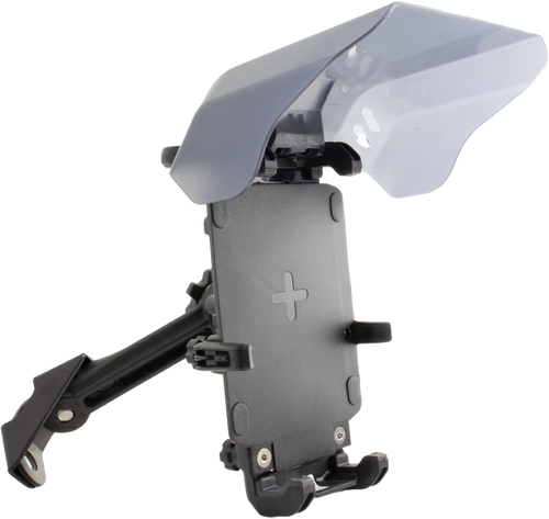 ARMOR CHARGER PHONE MOUNT W/VISOR BLACK