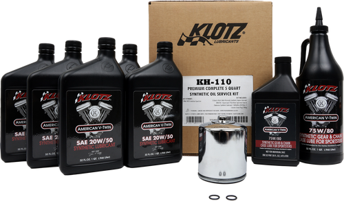PREMIUM HARLEY DAVIDSON 5QT SYNTHETIC OIL CHANGE KIT