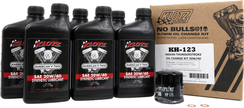 INDIAN THUNDERSTROKE 6QT SYNTHETIC OIL CHANGE KIT