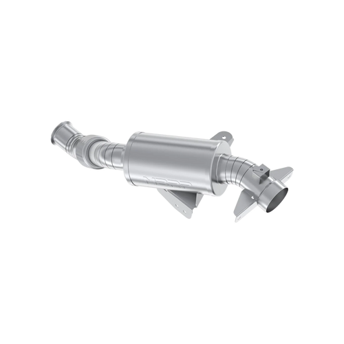 SINGLE SLIP-ON TURBO BACK W/ 3" PERFORMANCE MUFFLER; QUIET