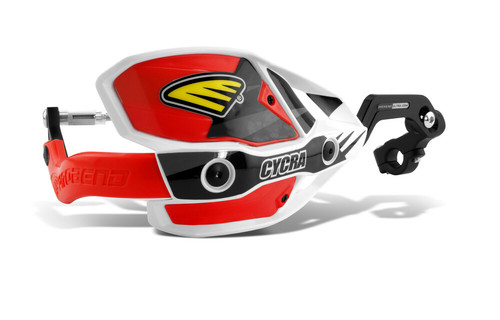 CRM WRAP AROUND HANDGUARDS 7/8" CLAMP - WHITE/RED