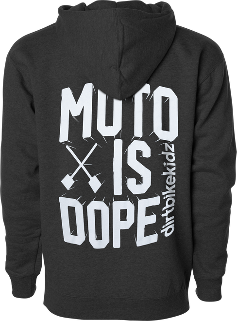 MOTO IS DOPE YOUTH HOODIE CHARCOAL HEATHER YX