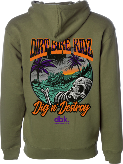 BONEYARD YOUTH HOODIE MILITARY GREEN YX
