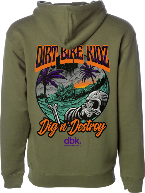 BONEYARD YOUTH HOODIE MILITARY GREEN YX
