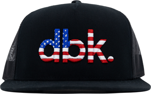 BASICS FLAG 2FIFTY BLACK TRUCKER HAT