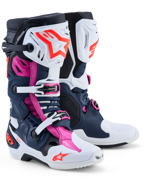 TECH 10 SUPERVENTED BOOTS DRK BLUE/WHT/BLK FUXIA 11