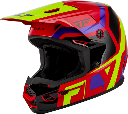 YOUTH KINETIC SCRAP HELMET RED/HI-VIS/PURPLE/BLACK YL