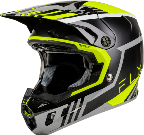 YOUTH FORMULA CC STRIKE HELMET GREY/BLACK/HI-VIS YL