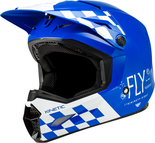 KINETIC LITE RIVAL HELMET GLOSS BLUE/WHITE MD