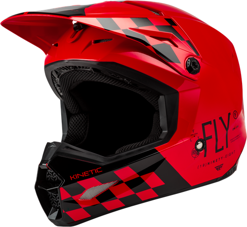 KINETIC LITE RIVAL HELMET GLOSS RED/BLACK LG