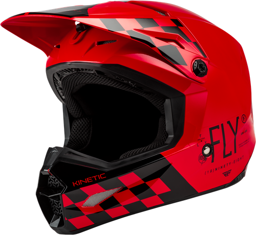 YTH KINETIC LITE RIVAL HELMET GLOSS RED/BLACK YM