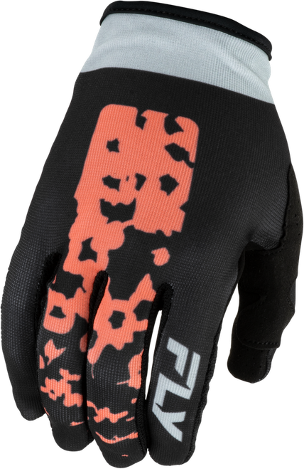 GIRL'S LITE FLAKE GLOVES BLACK/LIGHT GREY/CORAL YL