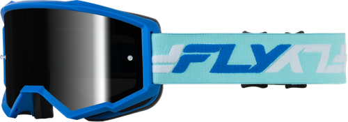 ZONE GOGGLE BLUE/WHITE W/ BLACK MIRROR/SMOKE LENS