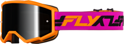 ZONE GOGGLE ORANGE/PINK W/ BLACK MIRROR/SMOKE LENS