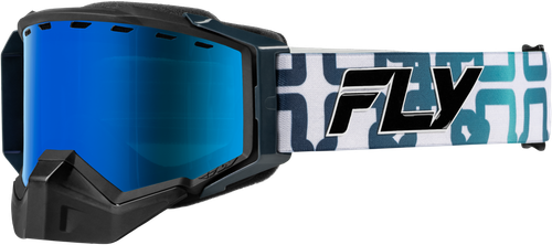 ZONE SNOW BLUE/WHITE W/SKY BLUE MIRROR/BLUE LENS
