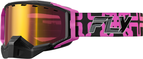 ZONE SNOW HI-VIS/PINK/BLACK W/ROSE GOLD MIRROR/AMBER LENS