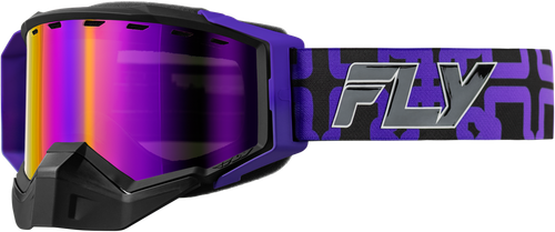 ZONE SNOW PURPLE/BLACK W/PURPLE MIRROR/AMBER LENS