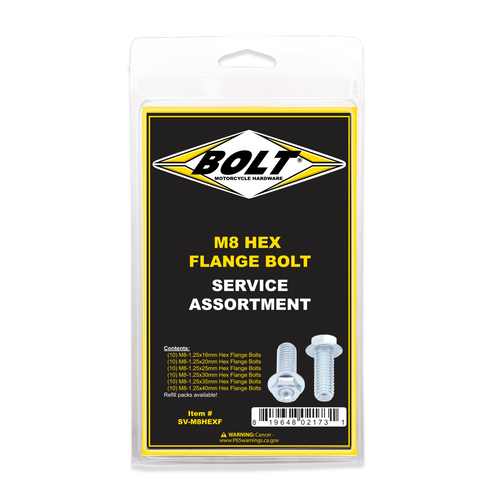 M8 10mm Hex Flang Bolt Asst 1