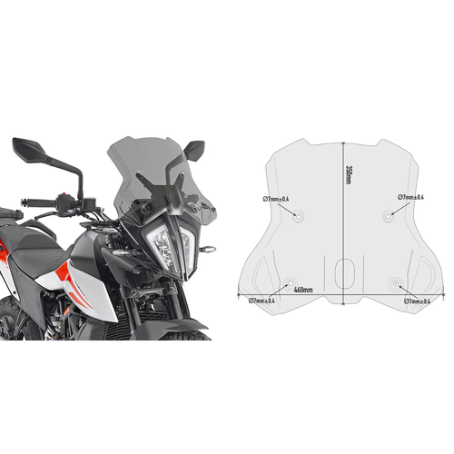 Windshield Specific Smoke Ktm