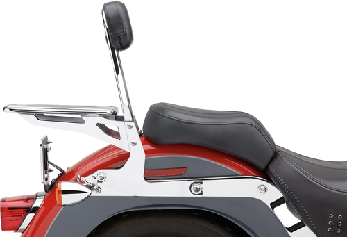 Detachable Backrest Round Chrome Softail 07-17