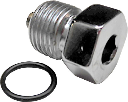Trans Drain Plug Chr Oversize Big Twin 00-up 9/16-18 Thread