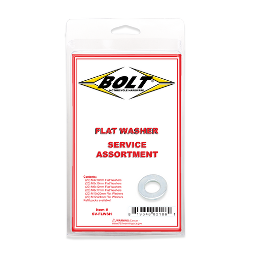 Flat Washer Assortment 120 Piece Kit