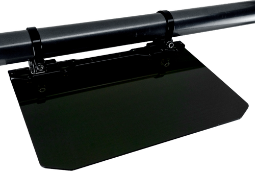 12" X 8" Narrow Mount Sun Viso W/solid Black Shield- Black