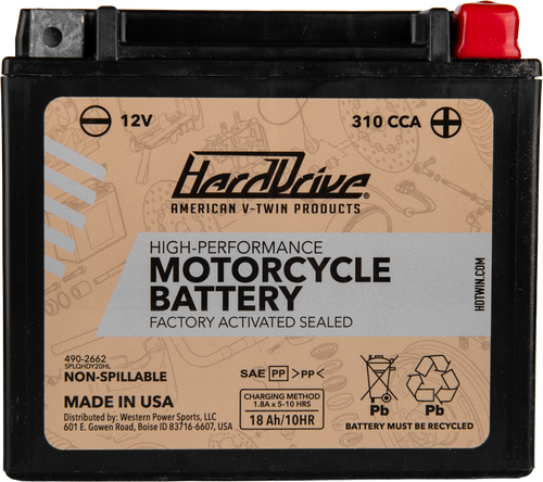 High Perform Battery Ytx20hl Cca 310
