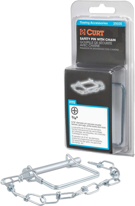 5/16" Safety Pin W/ 12" Chain 3" Pin Length