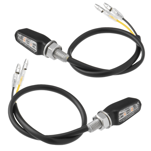 701 Led Turn Signals Black W/clear Lens Pr