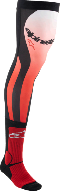 Knee Brace Socks Bright Red/white Sm/md