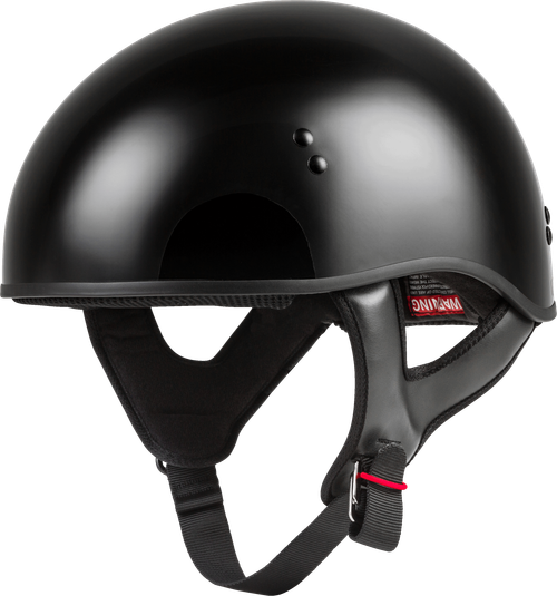 HH-45 HALF HELMET NAKED BLACK 2X