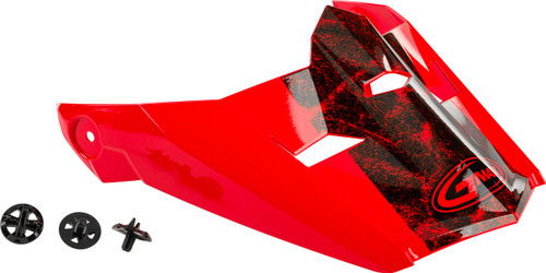 VISOR W/SCREWS DOMINANT MX-46 RED/BLACK/WHITE XS-SM
