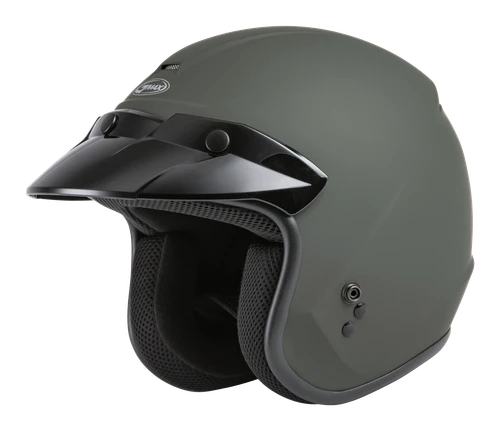 OF-2 OPEN-FACE HELMET MATTE GREEN LG