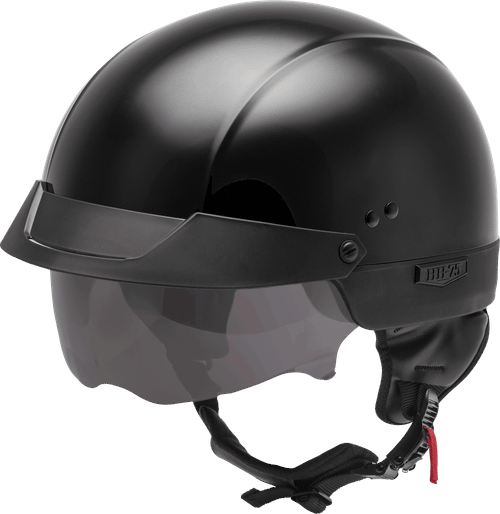 HH-75 HALF HELMET BLACK MD