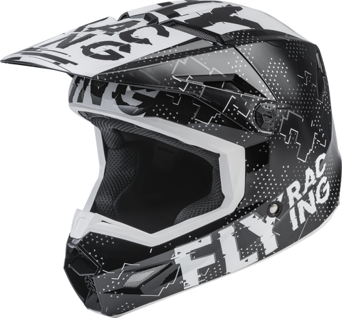 YOUTH KINETIC SCAN HELMET BLACK/WHITE YL