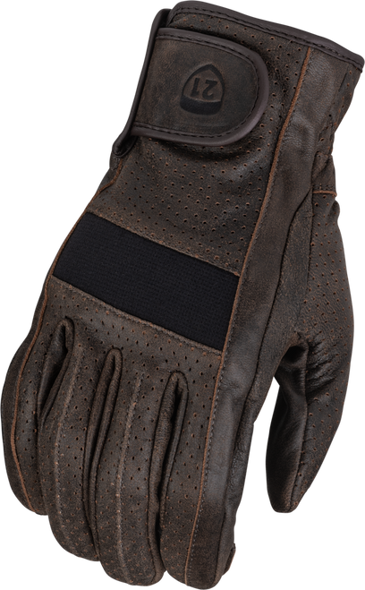 JAB PERFORATED GLOVES BROWN LG