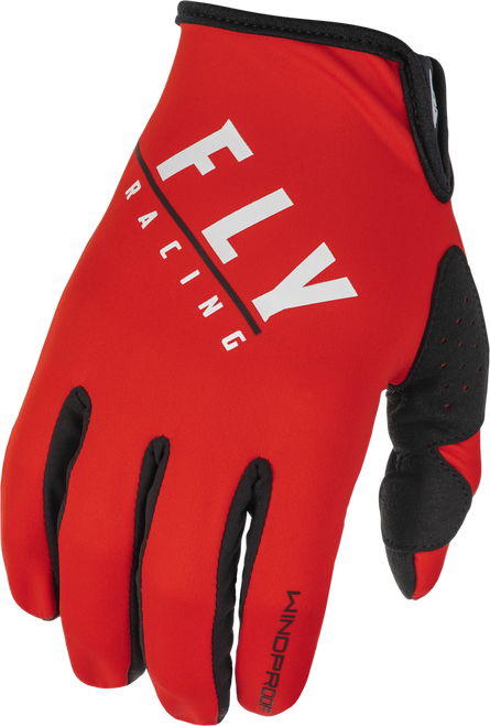 YOUTH WINDPROOF GLOVES BLACK/RED SZ 06
