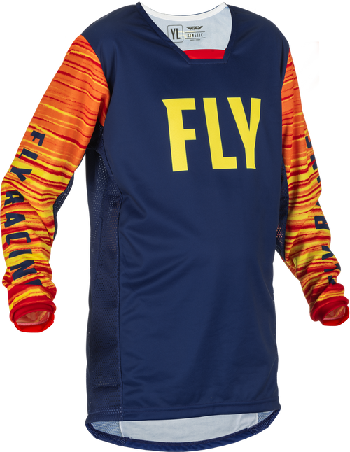 YOUTH KINETIC WAVE JERSEY NAVY/YELLOW/RED YS