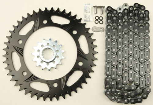 SPROCKET/CHAIN KIT STL/STL 16/47T SIL RX3 520-116L BLK