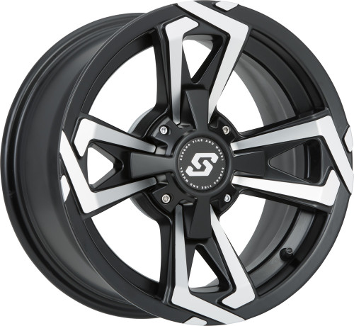 RIOT WHEEL 12X7 4/110 5+2 (+10MM) BLK/MACHINED