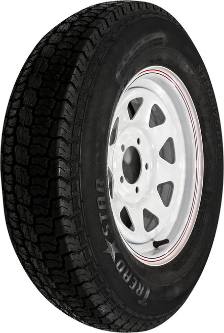 TRAILER TIRE AND WHEEL ASSEMBLY WHITE