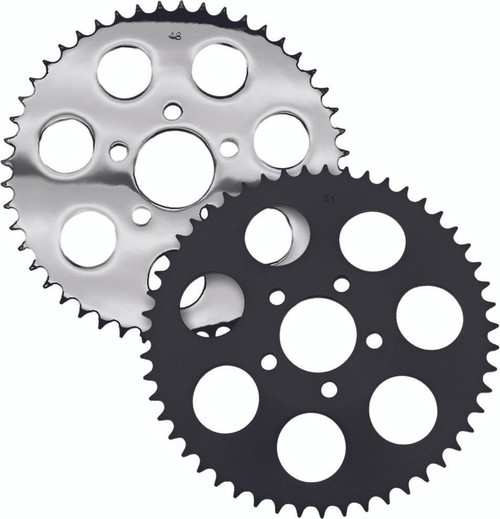 REAR SPROCKET 51T CHROME DISHED BIG TWIN 00-13