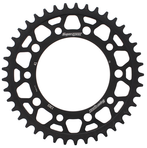 REAR SPROCKET STEEL 41T-520 BLK HON