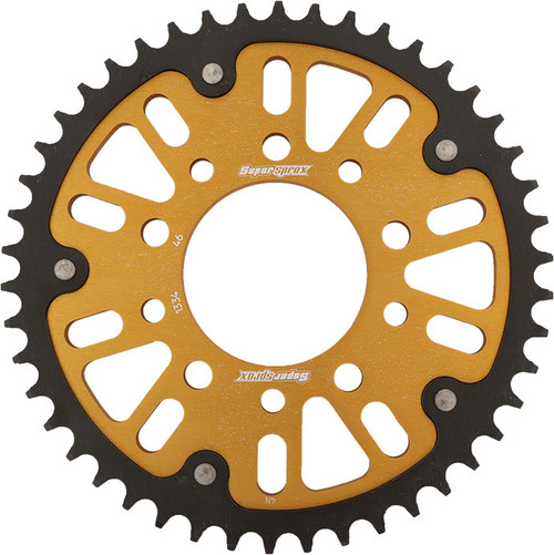 REAR STEALTH SPROCKET ALU/STL 46T-530 GLD TRI