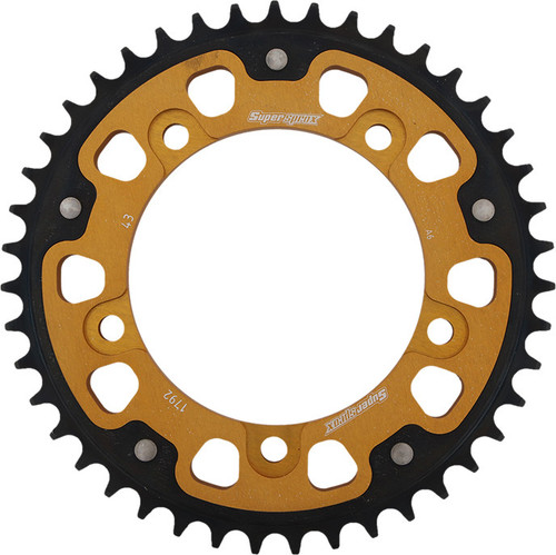 REAR STEALTH SPROCKET ALU/STL 43T-525 GLD SUZ/TRI