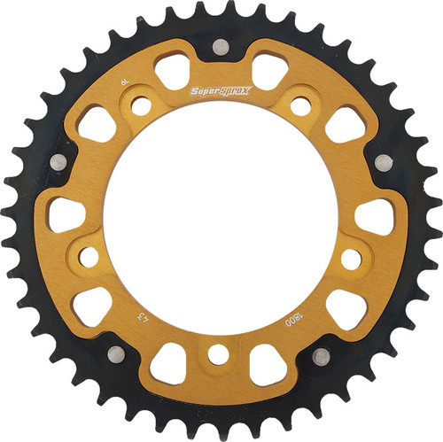 REAR STEALTH SPROCKET ALU/STL 43T-530 GLD SUZ/TRI