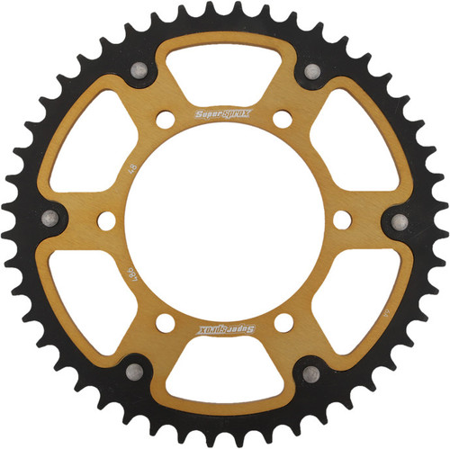 REAR STEALTH SPROCKET ALU/STL 48T-520 GLD HON/KAW/YAM