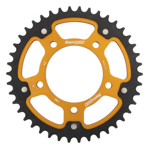 REAR STEALTH SPROCKET ALU/STL 42T-530 GLD KAW